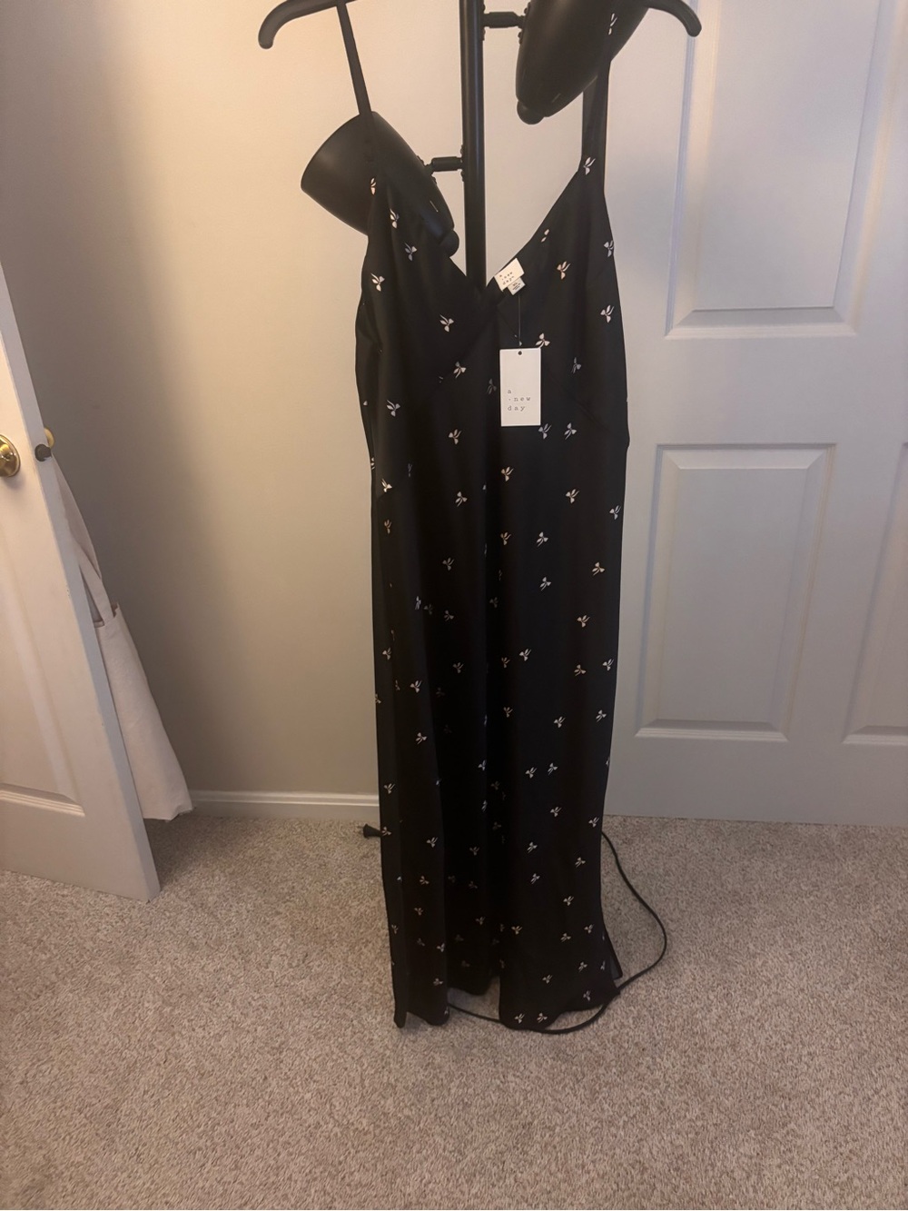 a new day Black Floral Slip Maxi Dress